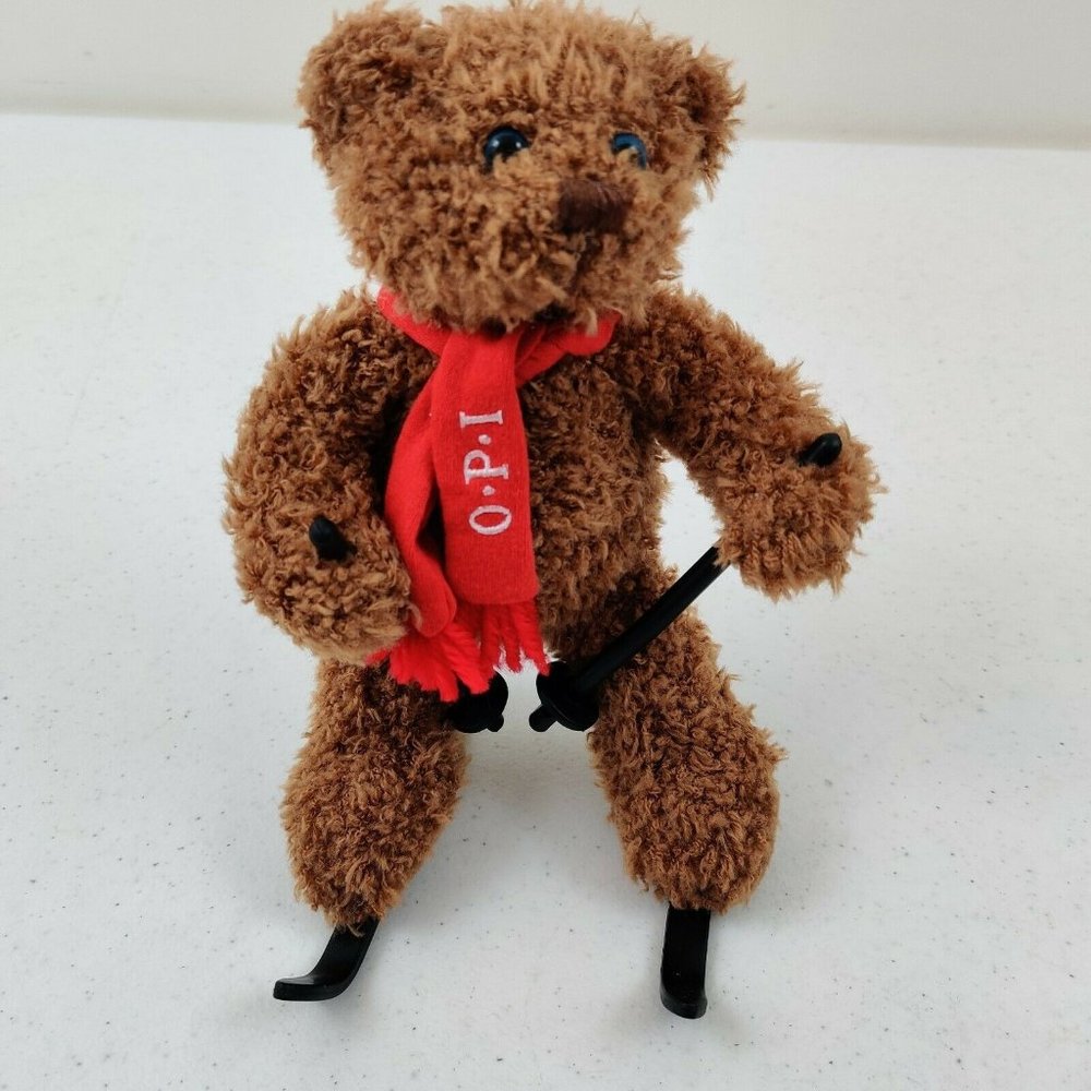 COLLECTOR'S EDITION OPI "ROBBIE" BEAR IN SKIS-2004- #4 IN SERIES BEGINNING 1999